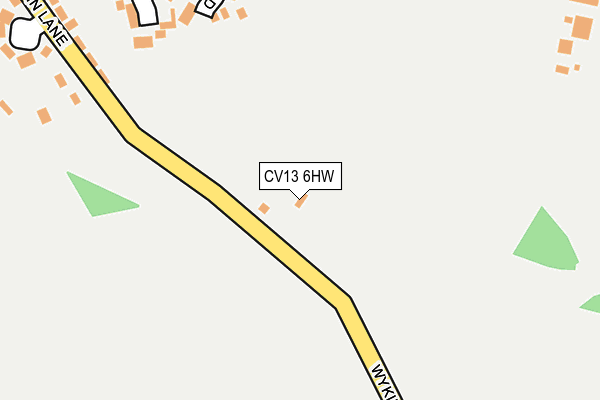CV13 6HW map - OS OpenMap – Local (Ordnance Survey)