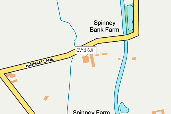 CV13 6JH map - OS OpenMap – Local (Ordnance Survey) CV13 6JH map - OS OpenMap – Local (Ordnance Survey)