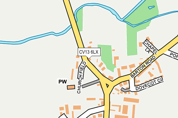 CV13 6LX map - OS OpenMap – Local (Ordnance Survey) CV13 6LX map - OS OpenMap – Local (Ordnance Survey)