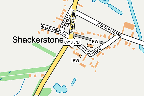 CV13 6NJ map - OS OpenMap – Local (Ordnance Survey) CV13 6NJ map - OS OpenMap – Local (Ordnance Survey)