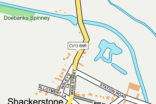 CV13 6NR map - OS OpenMap – Local (Ordnance Survey) CV13 6NR map - OS OpenMap – Local (Ordnance Survey)