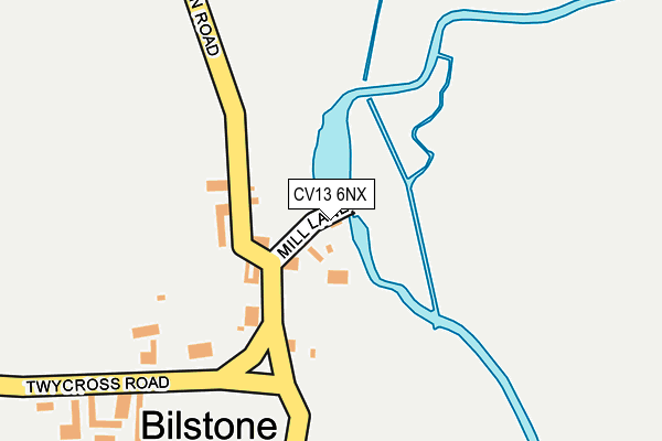 CV13 6NX map - OS OpenMap – Local (Ordnance Survey)