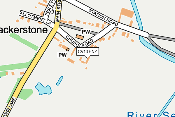 CV13 6NZ map - OS OpenMap – Local (Ordnance Survey) CV13 6NZ map - OS OpenMap – Local (Ordnance Survey)