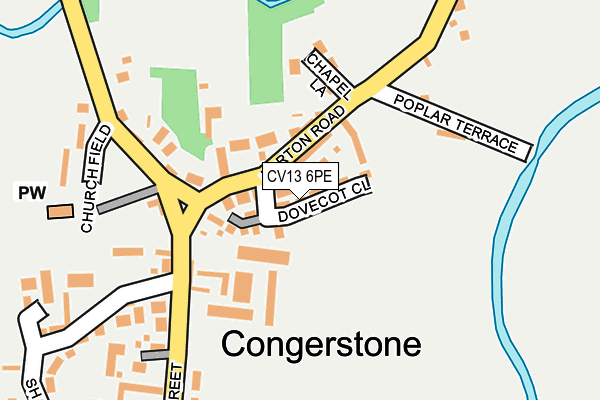 CV13 6PE map - OS OpenMap – Local (Ordnance Survey) CV13 6PE map - OS OpenMap – Local (Ordnance Survey)
