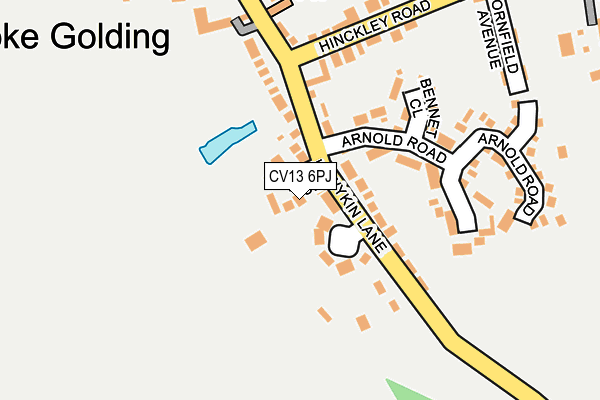 CV13 6PJ map - OS OpenMap – Local (Ordnance Survey) CV13 6PJ map - OS OpenMap – Local (Ordnance Survey)