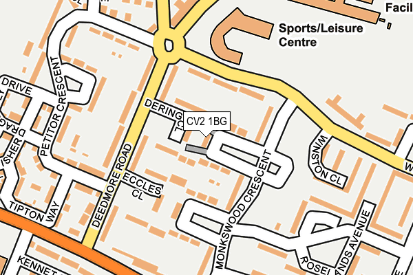 CV2 1BG map - OS OpenMap – Local (Ordnance Survey) CV2 1BG map - OS OpenMap – Local (Ordnance Survey)