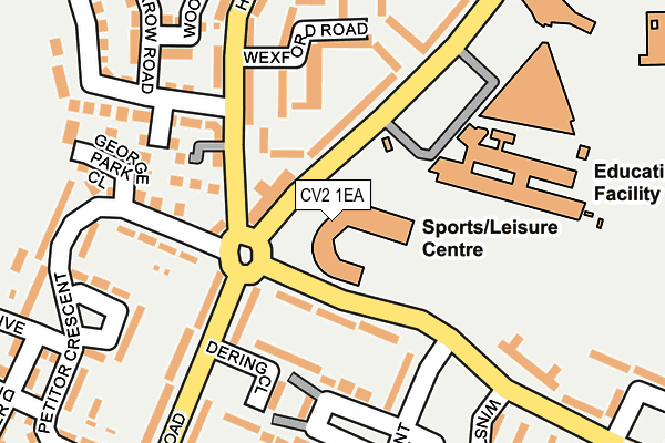 CV2 1EA map - OS OpenMap – Local (Ordnance Survey) CV2 1EA map - OS OpenMap – Local (Ordnance Survey)