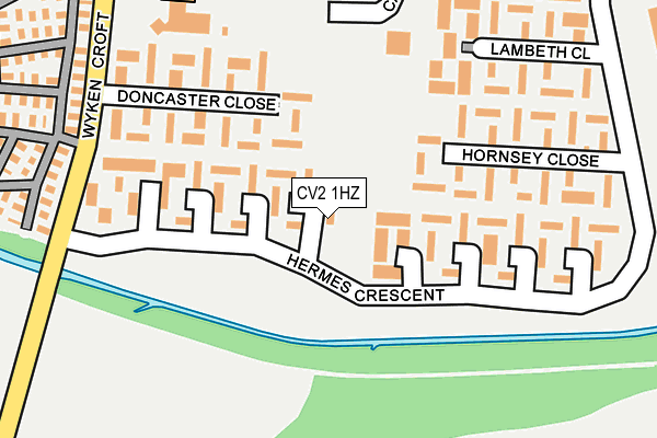 CV2 1HZ map - OS OpenMap – Local (Ordnance Survey) CV2 1HZ map - OS OpenMap – Local (Ordnance Survey)