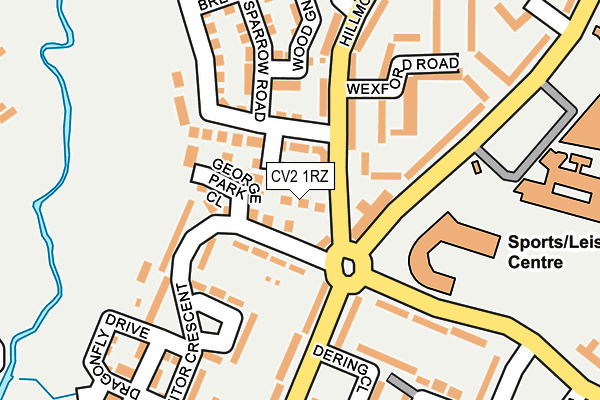 CV2 1RZ map - OS OpenMap – Local (Ordnance Survey) CV2 1RZ map - OS OpenMap – Local (Ordnance Survey)