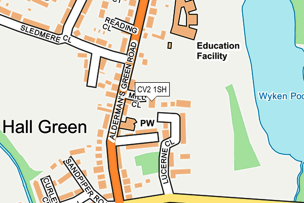 CV2 1SH map - OS OpenMap – Local (Ordnance Survey) CV2 1SH map - OS OpenMap – Local (Ordnance Survey)