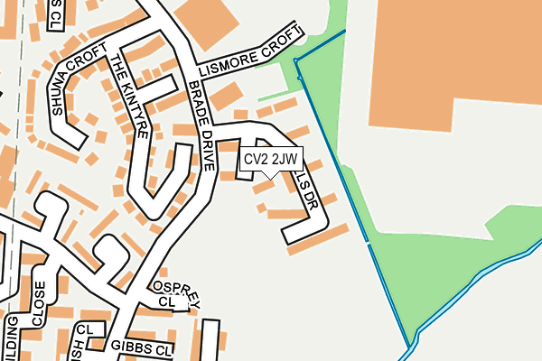CV2 2JW map - OS OpenMap – Local (Ordnance Survey) CV2 2JW map - OS OpenMap – Local (Ordnance Survey)