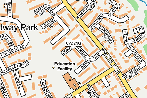 CV2 2NQ map - OS OpenMap – Local (Ordnance Survey) CV2 2NQ map - OS OpenMap – Local (Ordnance Survey)