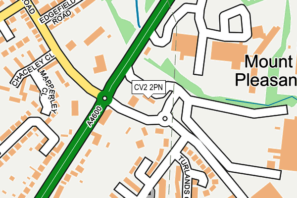 CV2 2PN map - OS OpenMap – Local (Ordnance Survey) CV2 2PN map - OS OpenMap – Local (Ordnance Survey)