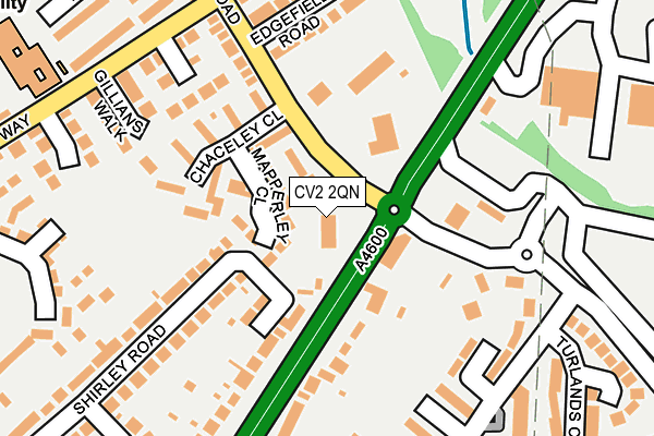 CV2 2QN map - OS OpenMap – Local (Ordnance Survey) CV2 2QN map - OS OpenMap – Local (Ordnance Survey)