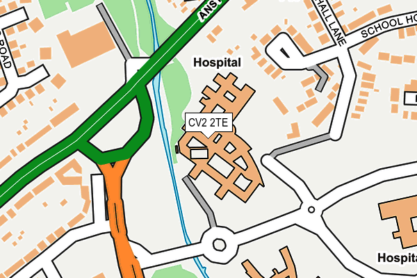 CV2 2TE map - OS OpenMap – Local (Ordnance Survey) CV2 2TE map - OS OpenMap – Local (Ordnance Survey)