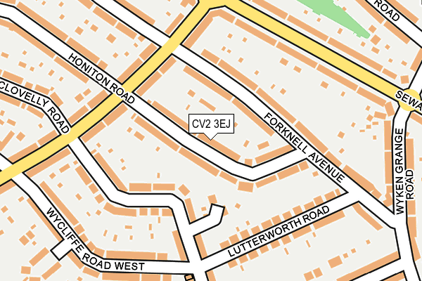 CV2 3EJ map - OS OpenMap – Local (Ordnance Survey) CV2 3EJ map - OS OpenMap – Local (Ordnance Survey)