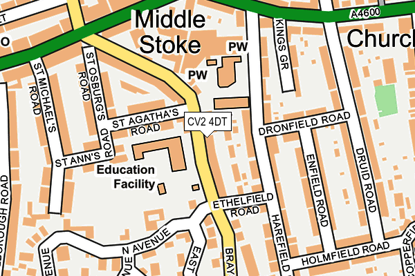 CV2 4DT map - OS OpenMap – Local (Ordnance Survey) CV2 4DT map - OS OpenMap – Local (Ordnance Survey)
