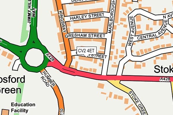 CV2 4ET map - OS OpenMap – Local (Ordnance Survey) CV2 4ET map - OS OpenMap – Local (Ordnance Survey)
