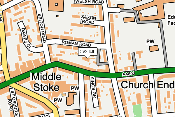 CV2 4JL map - OS OpenMap – Local (Ordnance Survey) CV2 4JL map - OS OpenMap – Local (Ordnance Survey)