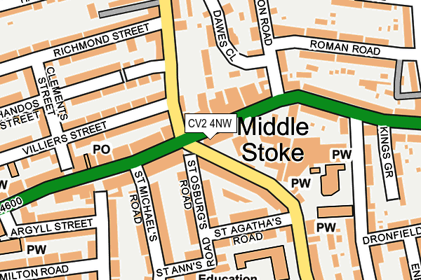 CV2 4NW map - OS OpenMap – Local (Ordnance Survey) CV2 4NW map - OS OpenMap – Local (Ordnance Survey)