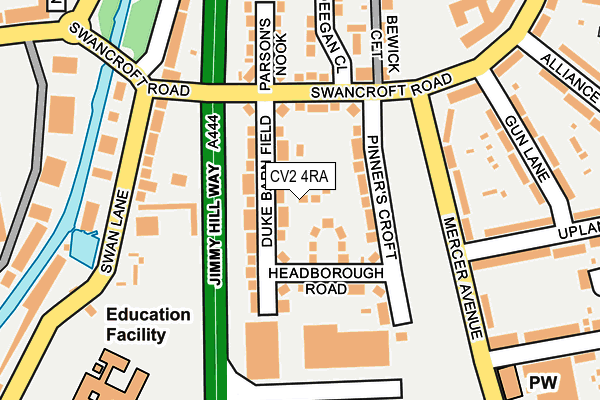 CV2 4RA map - OS OpenMap – Local (Ordnance Survey) CV2 4RA map - OS OpenMap – Local (Ordnance Survey)