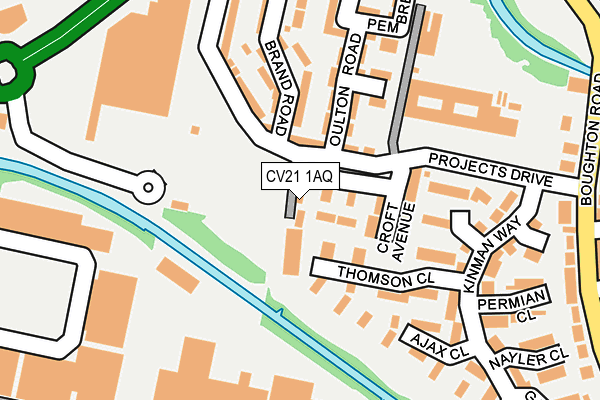 CV21 1AQ map - OS OpenMap – Local (Ordnance Survey) CV21 1AQ map - OS OpenMap – Local (Ordnance Survey)