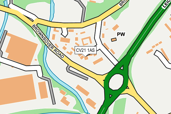 CV21 1AS map - OS OpenMap – Local (Ordnance Survey) CV21 1AS map - OS OpenMap – Local (Ordnance Survey)