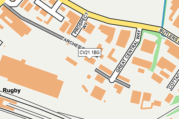 CV21 1BG map - OS OpenMap – Local (Ordnance Survey) CV21 1BG map - OS OpenMap – Local (Ordnance Survey)