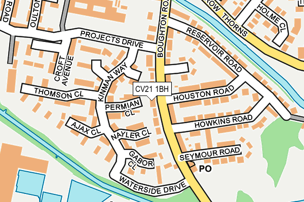CV21 1BH map - OS OpenMap – Local (Ordnance Survey) CV21 1BH map - OS OpenMap – Local (Ordnance Survey)