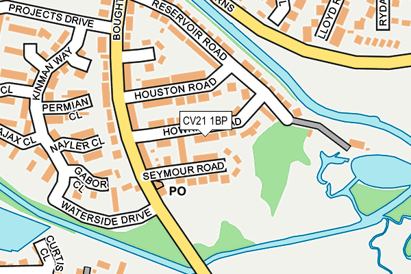 CV21 1BP map - OS OpenMap – Local (Ordnance Survey) CV21 1BP map - OS OpenMap – Local (Ordnance Survey)