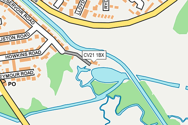 CV21 1BX map - OS OpenMap – Local (Ordnance Survey) CV21 1BX map - OS OpenMap – Local (Ordnance Survey)