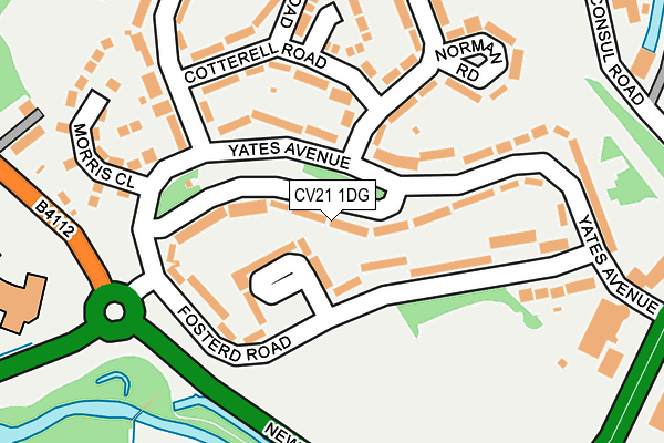 CV21 1DG map - OS OpenMap – Local (Ordnance Survey) CV21 1DG map - OS OpenMap – Local (Ordnance Survey)