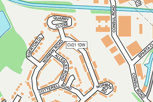 CV21 1DW map - OS OpenMap – Local (Ordnance Survey) CV21 1DW map - OS OpenMap – Local (Ordnance Survey)