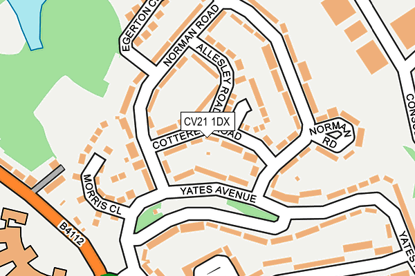 CV21 1DX map - OS OpenMap – Local (Ordnance Survey) CV21 1DX map - OS OpenMap – Local (Ordnance Survey)