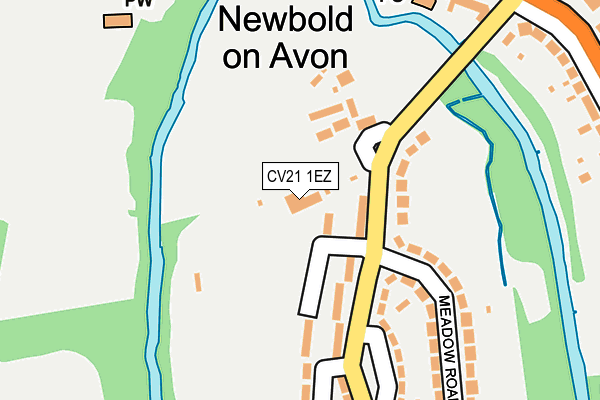 CV21 1EZ map - OS OpenMap – Local (Ordnance Survey) CV21 1EZ map - OS OpenMap – Local (Ordnance Survey)