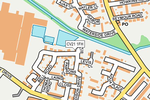 CV21 1FH map - OS OpenMap – Local (Ordnance Survey) CV21 1FH map - OS OpenMap – Local (Ordnance Survey)