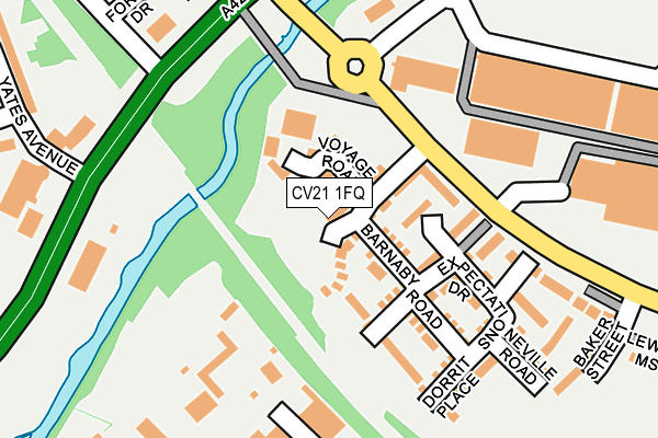 CV21 1FQ map - OS OpenMap – Local (Ordnance Survey) CV21 1FQ map - OS OpenMap – Local (Ordnance Survey)