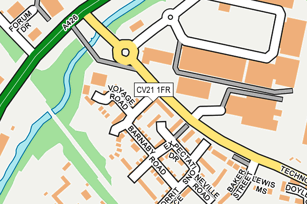CV21 1FR map - OS OpenMap – Local (Ordnance Survey) CV21 1FR map - OS OpenMap – Local (Ordnance Survey)