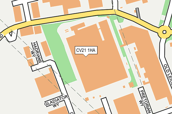 CV21 1HA map - OS OpenMap – Local (Ordnance Survey) CV21 1HA map - OS OpenMap – Local (Ordnance Survey)