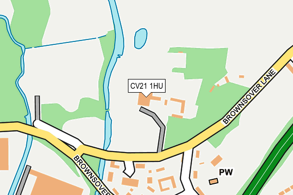 CV21 1HU map - OS OpenMap – Local (Ordnance Survey) CV21 1HU map - OS OpenMap – Local (Ordnance Survey)