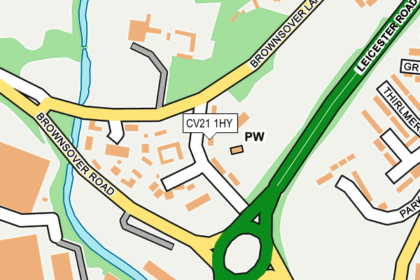 CV21 1HY map - OS OpenMap – Local (Ordnance Survey) CV21 1HY map - OS OpenMap – Local (Ordnance Survey)