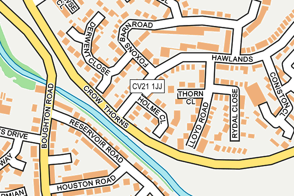CV21 1JJ map - OS OpenMap – Local (Ordnance Survey) CV21 1JJ map - OS OpenMap – Local (Ordnance Survey)