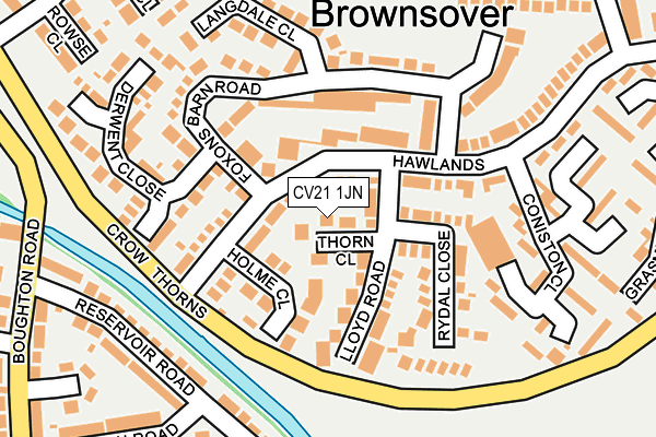 CV21 1JN map - OS OpenMap – Local (Ordnance Survey)