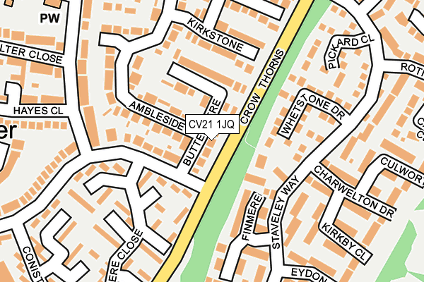 CV21 1JQ map - OS OpenMap – Local (Ordnance Survey) CV21 1JQ map - OS OpenMap – Local (Ordnance Survey)