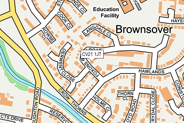 CV21 1JT map - OS OpenMap – Local (Ordnance Survey) CV21 1JT map - OS OpenMap – Local (Ordnance Survey)