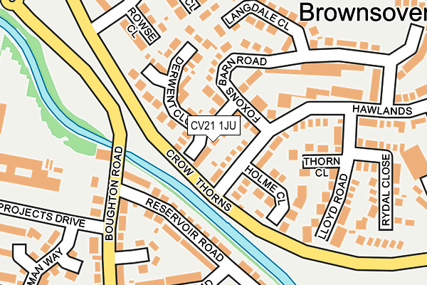 CV21 1JU map - OS OpenMap – Local (Ordnance Survey) CV21 1JU map - OS OpenMap – Local (Ordnance Survey)