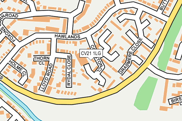 CV21 1LG map - OS OpenMap – Local (Ordnance Survey) CV21 1LG map - OS OpenMap – Local (Ordnance Survey)
