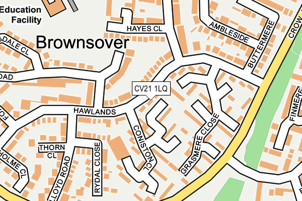 CV21 1LQ map - OS OpenMap – Local (Ordnance Survey) CV21 1LQ map - OS OpenMap – Local (Ordnance Survey)