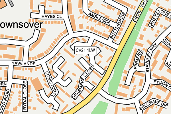 CV21 1LW map - OS OpenMap – Local (Ordnance Survey) CV21 1LW map - OS OpenMap – Local (Ordnance Survey)