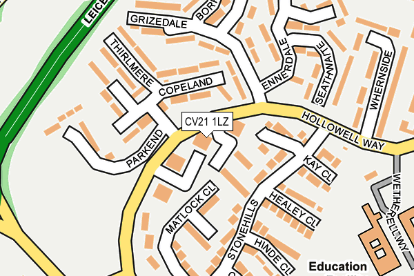 CV21 1LZ map - OS OpenMap – Local (Ordnance Survey) CV21 1LZ map - OS OpenMap – Local (Ordnance Survey)